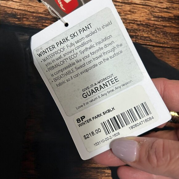 ATHLETA New Insulated Waterproof Ski Pants Black Size 8 Petite "Winter Park" - Picture 3 of 4